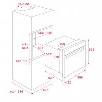 Cuptor multifuncţional HRB 6300 AT (ANTHRACITE), 60 cm